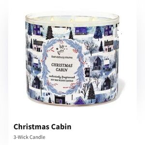 NIB Bath & Body Works “Christmas Cabin” 3-Wick Candle.